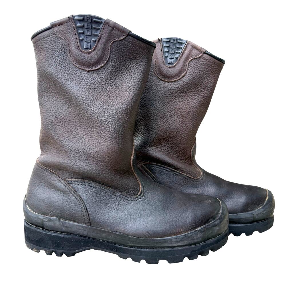 Red Wing Pecos 11” Waterproof Leather Safety Toe Pull On Work Boots Men’s - 8